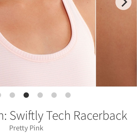 Lululemon Swiftly Technology Razorback Crop, Pretty Pink, Silverscent xstatic - Picture 11 of 12